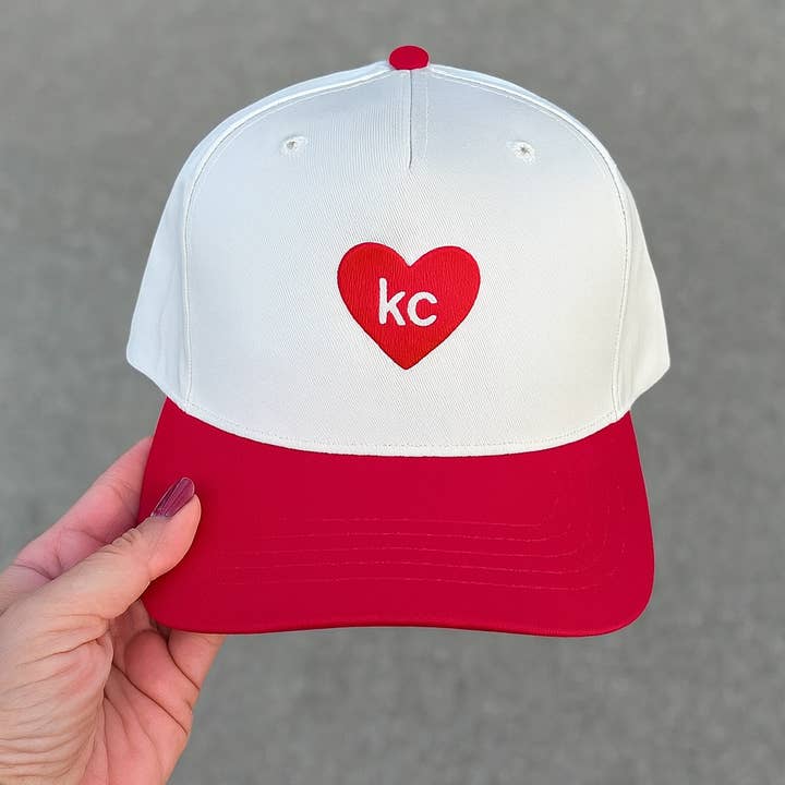 Embroidered Kansas City KC Two-Tone Trucker Snapback Hat for wholesale by Thread Friday