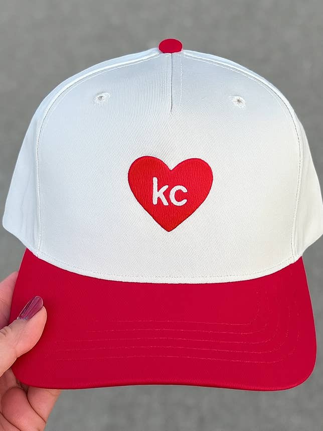 Embroidered Kansas City KC Two-Tone Trucker Snapback Hat for wholesale by Thread Friday