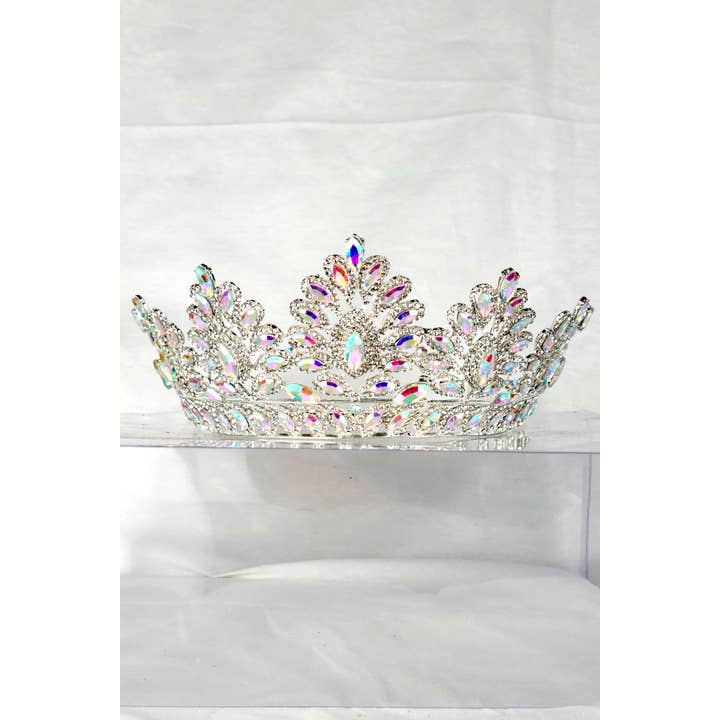 Chicas - Wholesale Tiara - Women's - One Size Fits All Metal Tiara With Rhinestones. HT9375