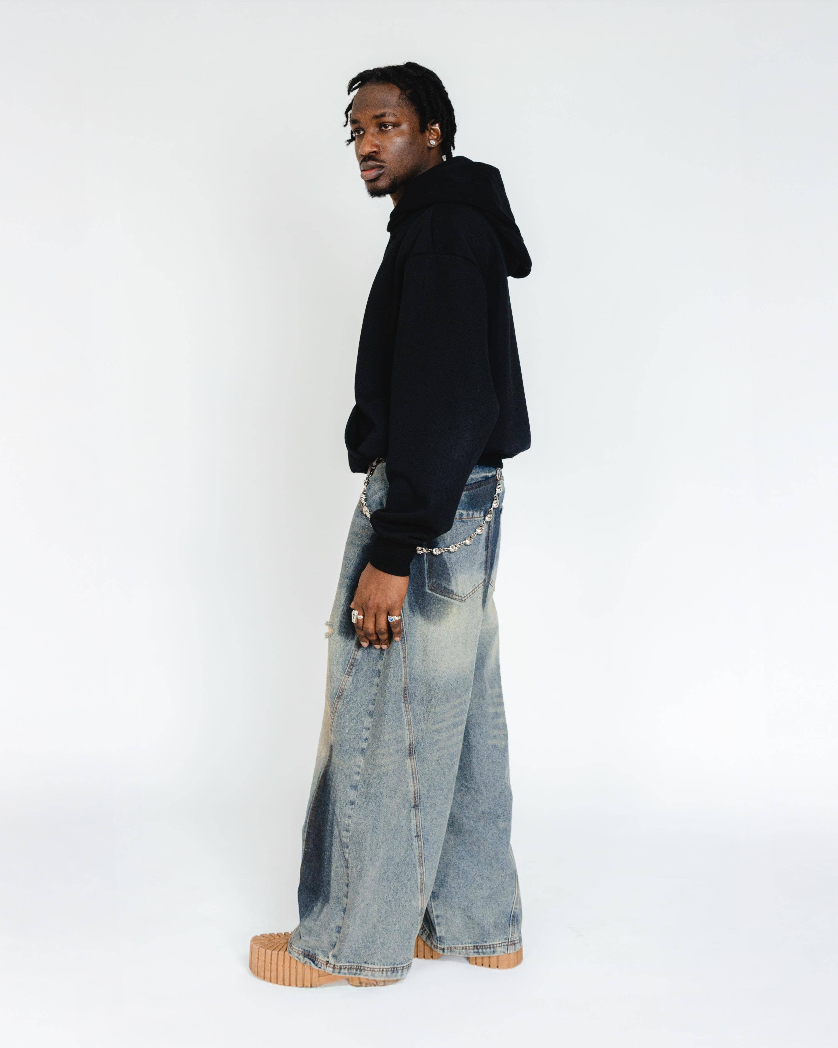 THE WAVE UNIVERSE CLOTHING - Vente Jean – homme - Jean ample Dirty Baggy2