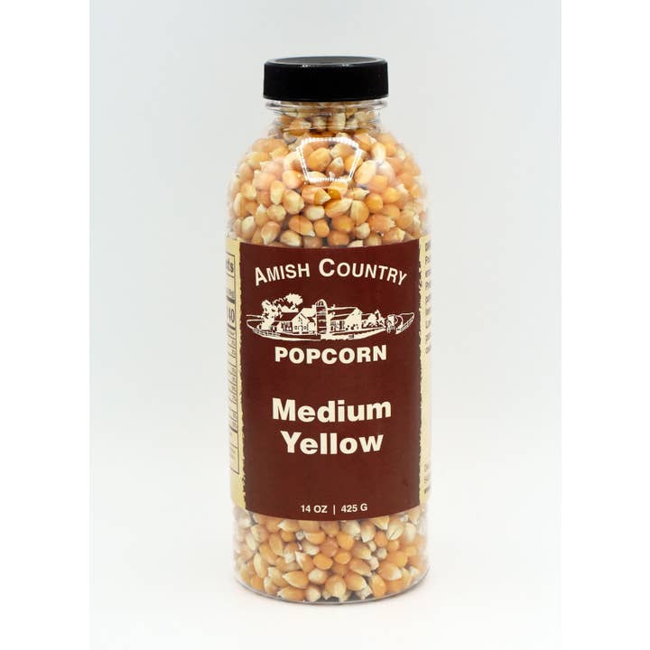 Amish Country Popcorn - Wholesale Popcorn - 14oz Bottle of Medium Yellow Popcorn2