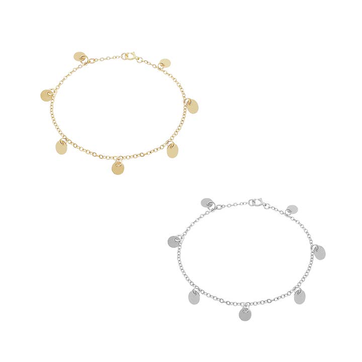 Coco Disc Bracelet - Gold, Silver,Rose Gold >> for wholesale by Misuzi