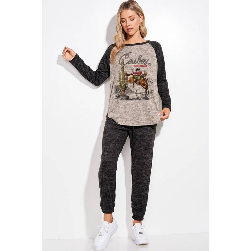 Phil Love - Wholesale Lounge Set - Women's - Cowboy Christmas  lounge wear set8