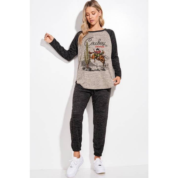 Phil Love - Wholesale Lounge Set - Women's - Cowboy Christmas lounge wear set8