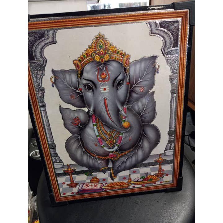 The Treasures of India - Vendita all'ingrosso Stampa artistica - Quadri con cornice in legno a forma di dio indù, quantità mista, assortiti