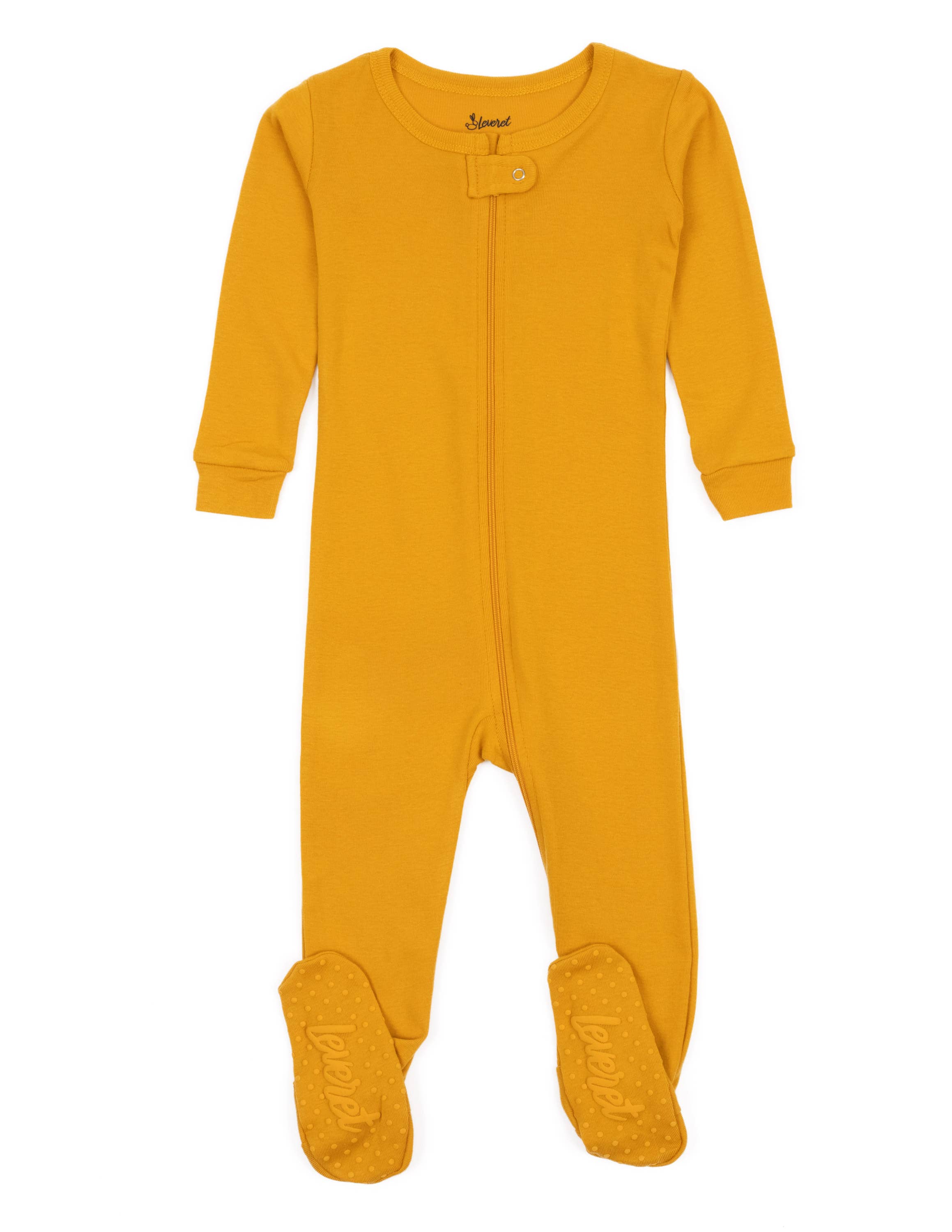 Leveret Pajamas – Fato de dormir – Bebé por atacado – Pijama de algodão com pés para crianças sólido14