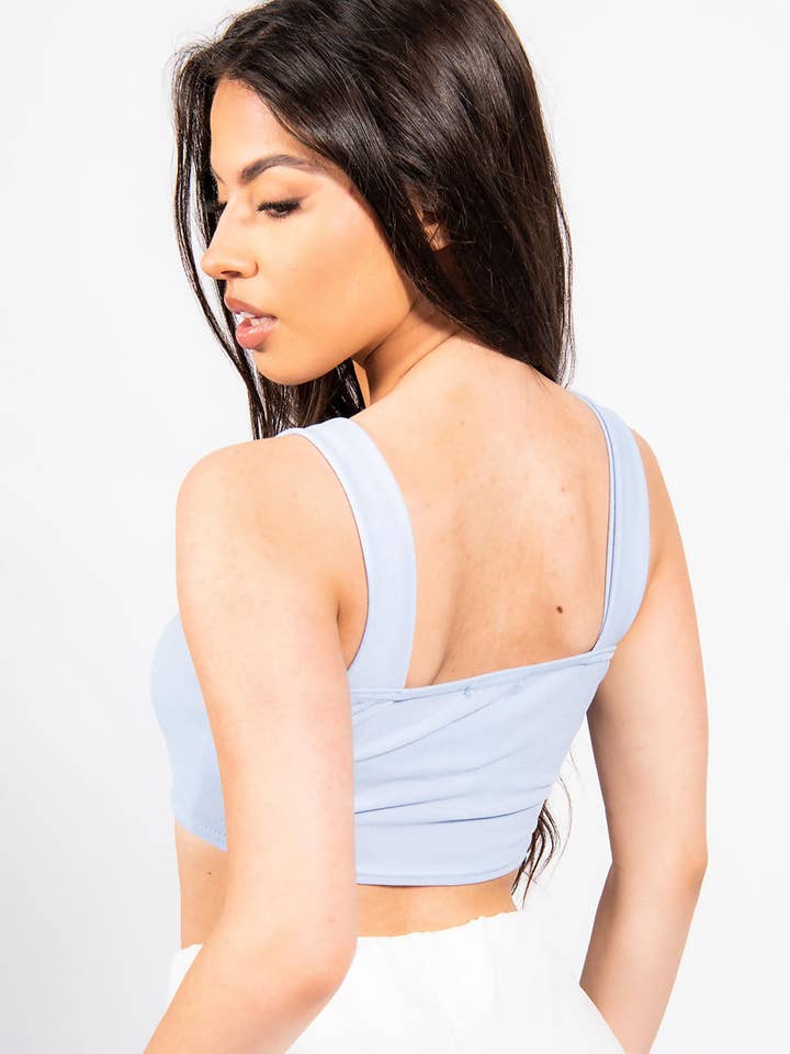 J5FASHION – wholesale Knit top – Women's – THICK STRAP SQUARE NECK CROP TOP2