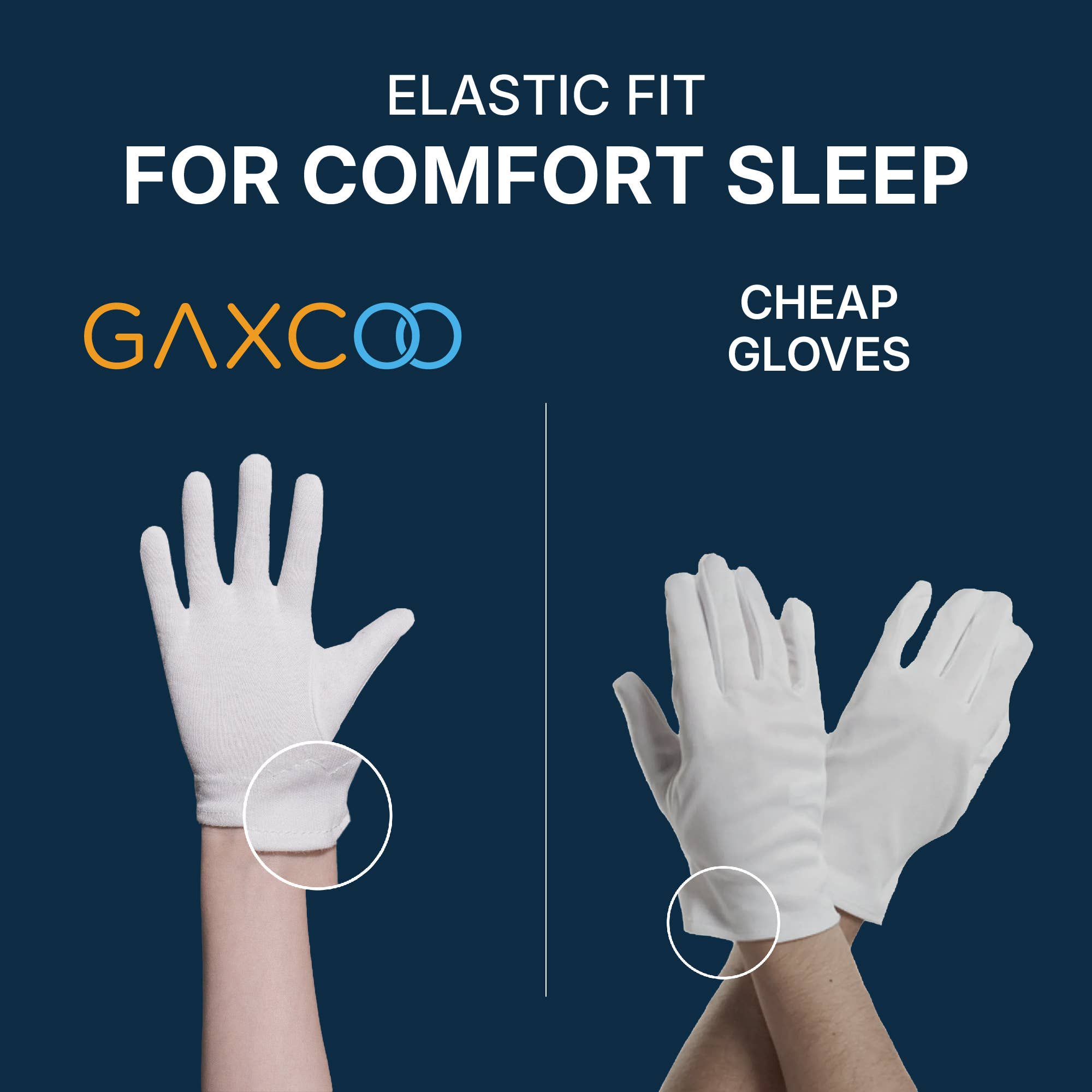 Cottonnerie - Vente Gants hydratants - Gaxcoo | Gants hydratants 100 % coton (taille M - 7 paires)3