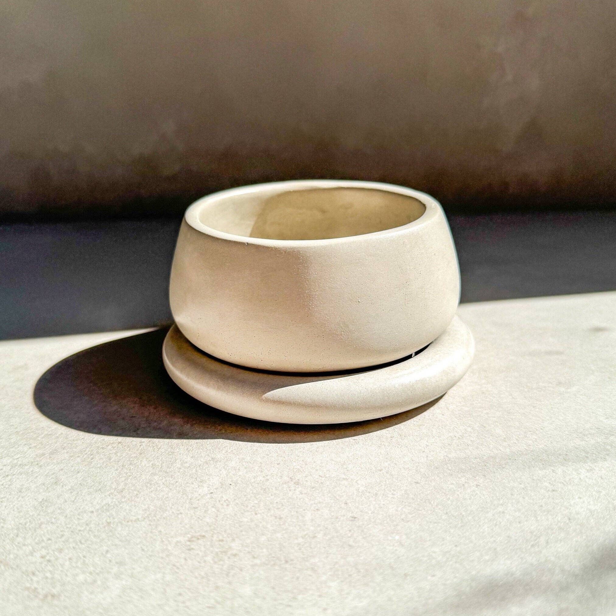 Minimal Loot Design - Vente Pot - Petite jardinière avec drainage, joli pot de fleurs, jardinière à bulles, jardinière succulente, pot décoratif en béton, pot à bonsaï rond, mini-pot potelé8