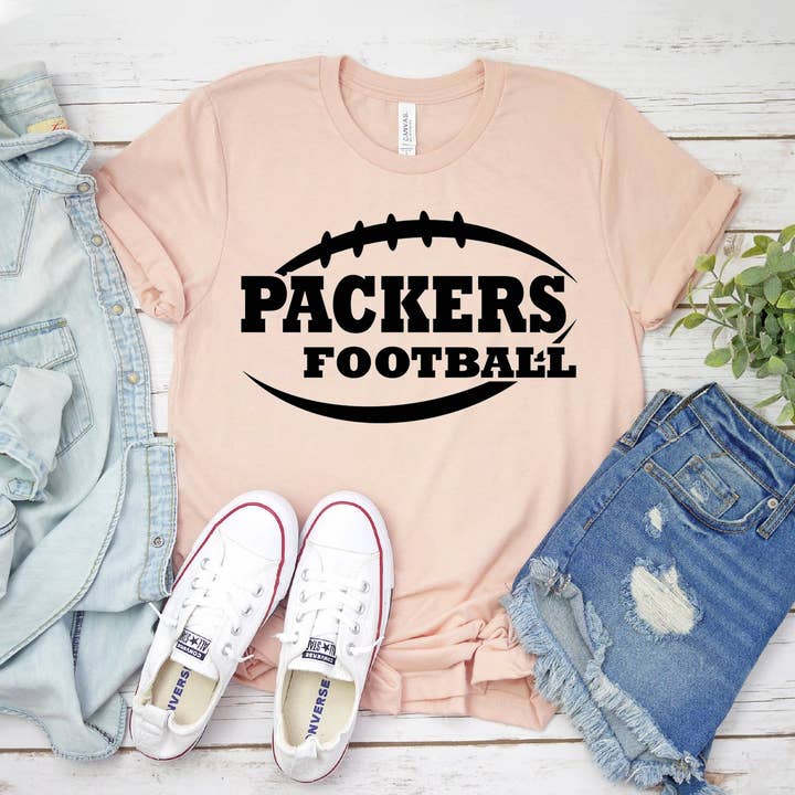 Packers fotboll T-shirt - Bella Canvas för wholesale av Printliss