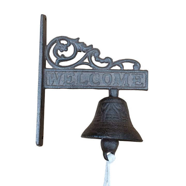 Campanello di benvenuto in ghisa, 7 x 6 x 3 pollici per la vendita all'ingrosso da parte di inVintage
