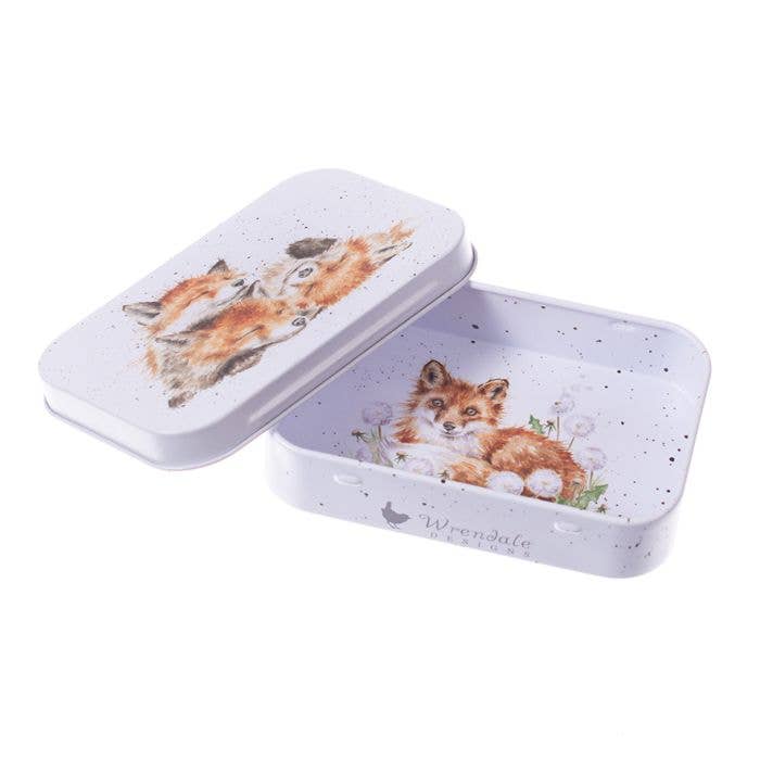Fox Mini Tin - The Afternoon Nap for wholesale by Wrendale Designs