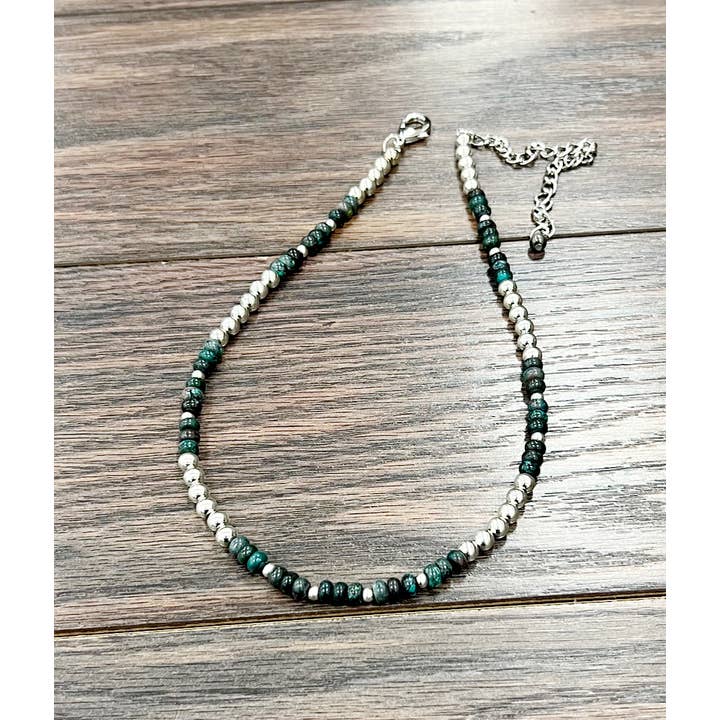 ISAC Trading Inc – wholesale Beaded/pearl necklace – 738422, Handmade Silver Navajo Gemstone Necklace