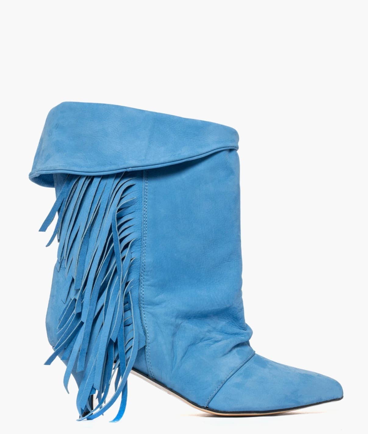 Alessandro Collection Italy - Wholesale Booties - Women's - ALEX ANGEL 13 Purple nubuck ankle boots with fringes4