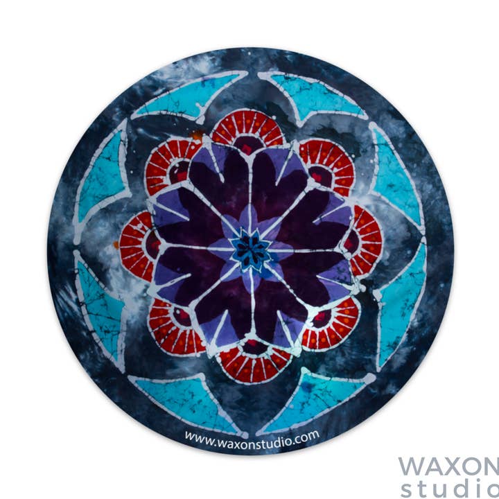 Mandala Vinyl Klistermärke 5” för wholesale av WAXON Batik & Dye Studio