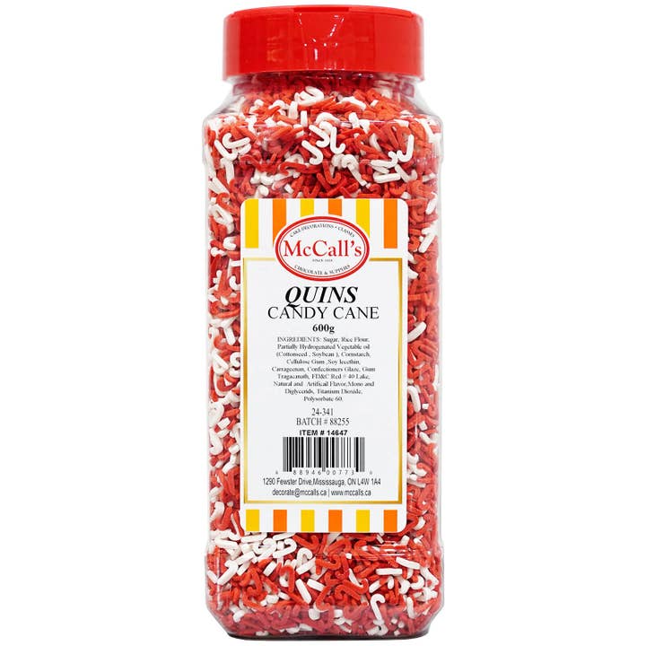 QUINS CANDY CANES RED & WHITE 600 GRAMS for wholesale by McCall's