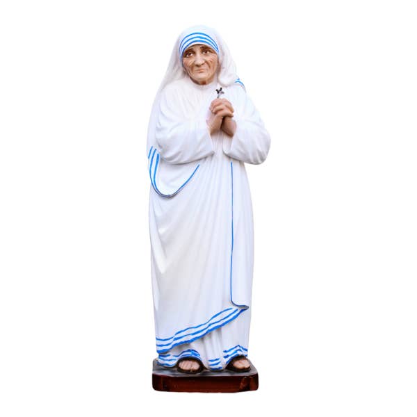 Staty av Heliga Moder Teresa 30 cm i harts tillverkad i Italien för wholesale av ArteSacraCaravaggio