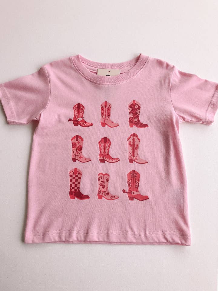 pink boots tee for wholesale by Daffodilly