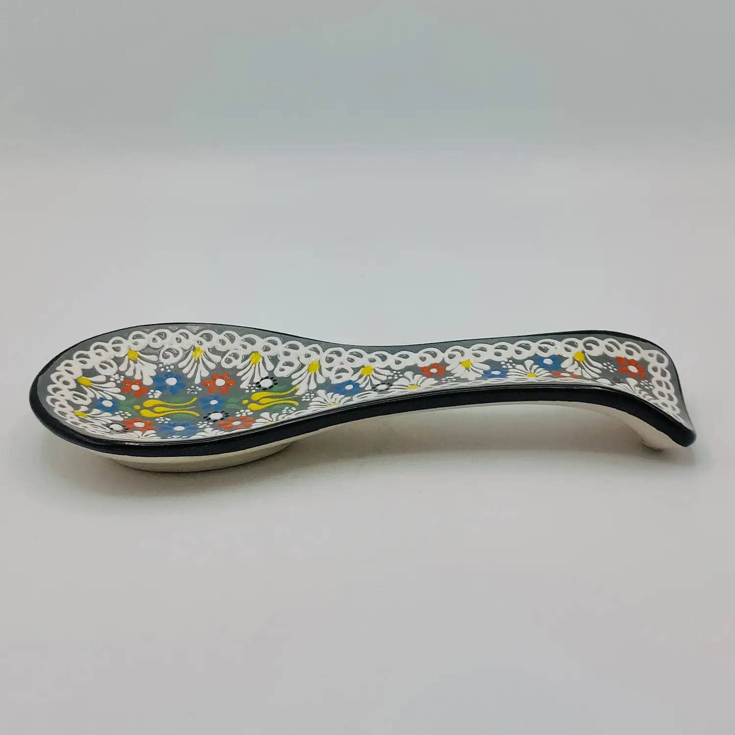 Etnico del Mondo – wholesale Spoon rest – Turkish Ceramic Spoon Rest with Embossed Decoration #51
