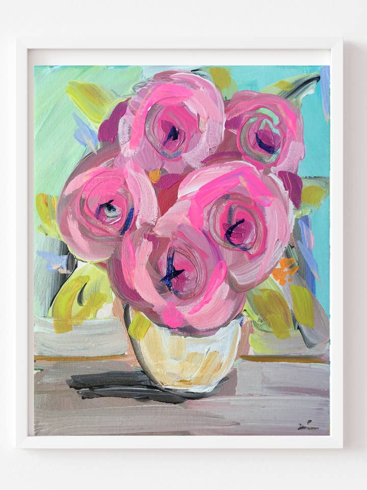 Afdruk op papier „New Roses” voor wholesale door Maren Devine Art