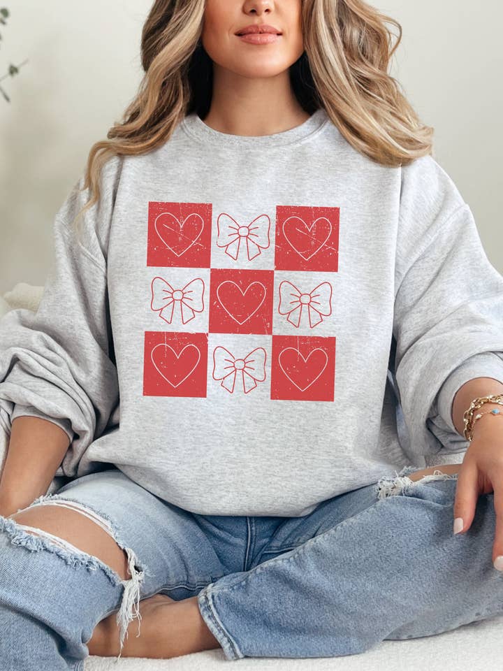 Rutig Coquette Bågar & Hjärtan Tröja för wholesale av CMD Wholesale