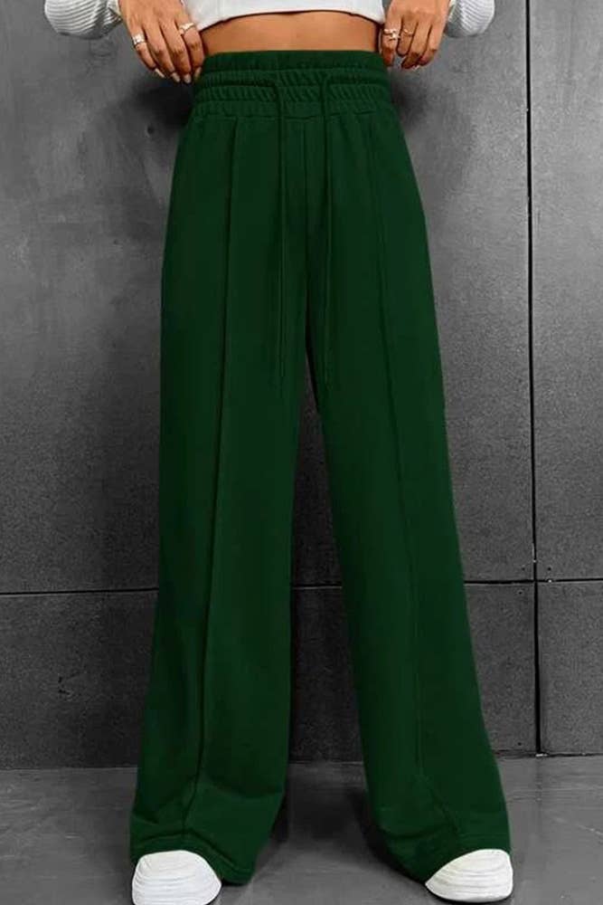 UNISHE - Wholesale Pants - Women's - Plain High Waist Wide Pants ZK6525