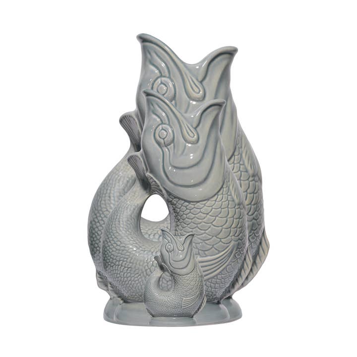 Dark Grey Original Gluggle Jug Pitcher Vase for wholesale by Gluggle Jug / The Gluggle Jug Factory