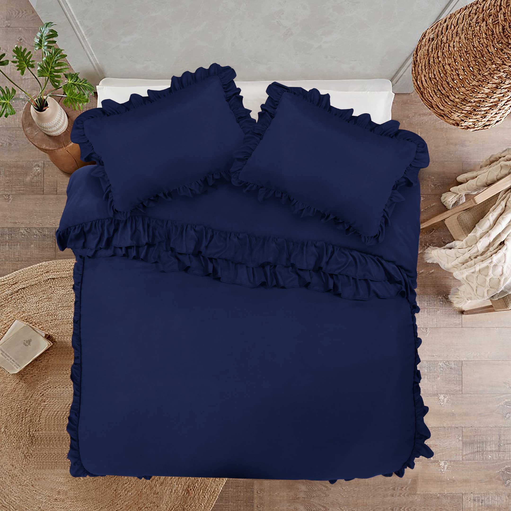 Cotton Passion - Vente Parure de lit - Ensemble housse de couette à volants 3 pièces11