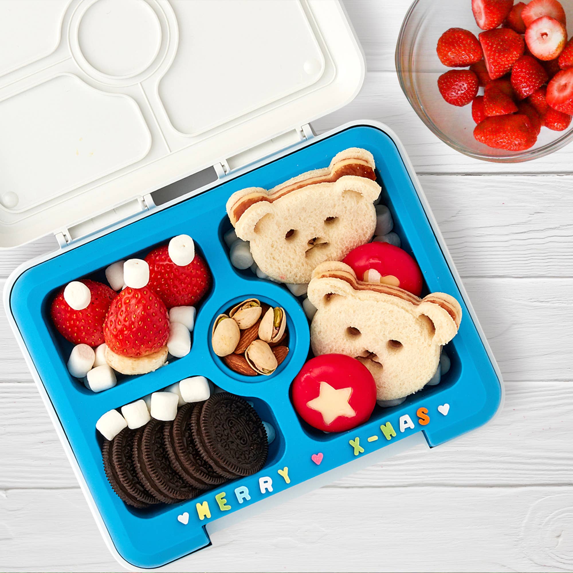 Innobaby on Faire - Wholesale Lunch Bag/Box - Kids - FlexBox Bento Style Kids Divided Lunch Box Platinum Silicone2