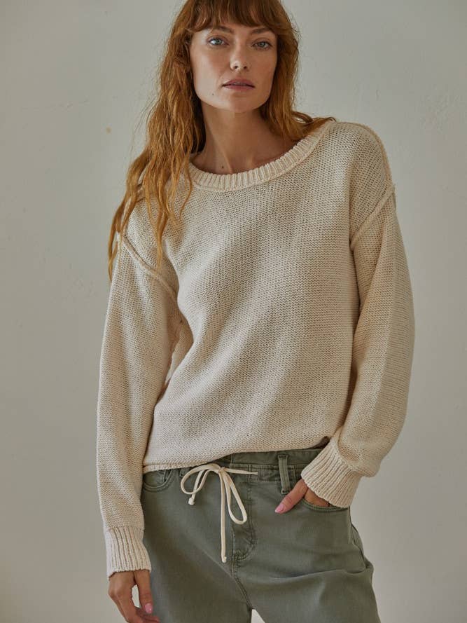 By Together - Wholesale Knitted jumper – Women′s - W1155 | Knit Sweater Crew Neck Long Sleeve Pullover Top2