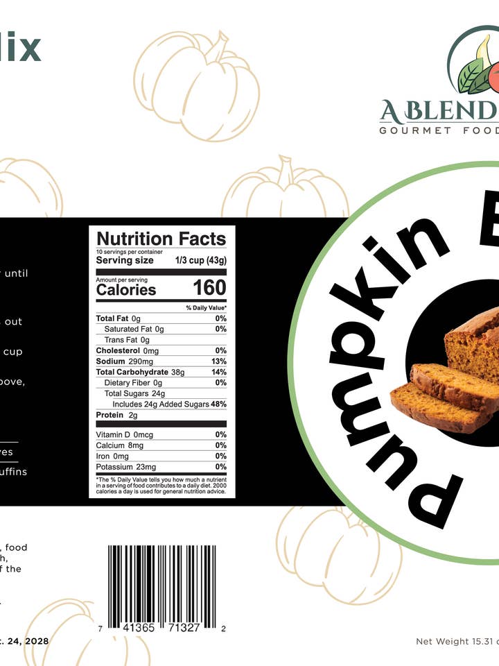 Mix de pão de abóbora por atacado de A Blend Above