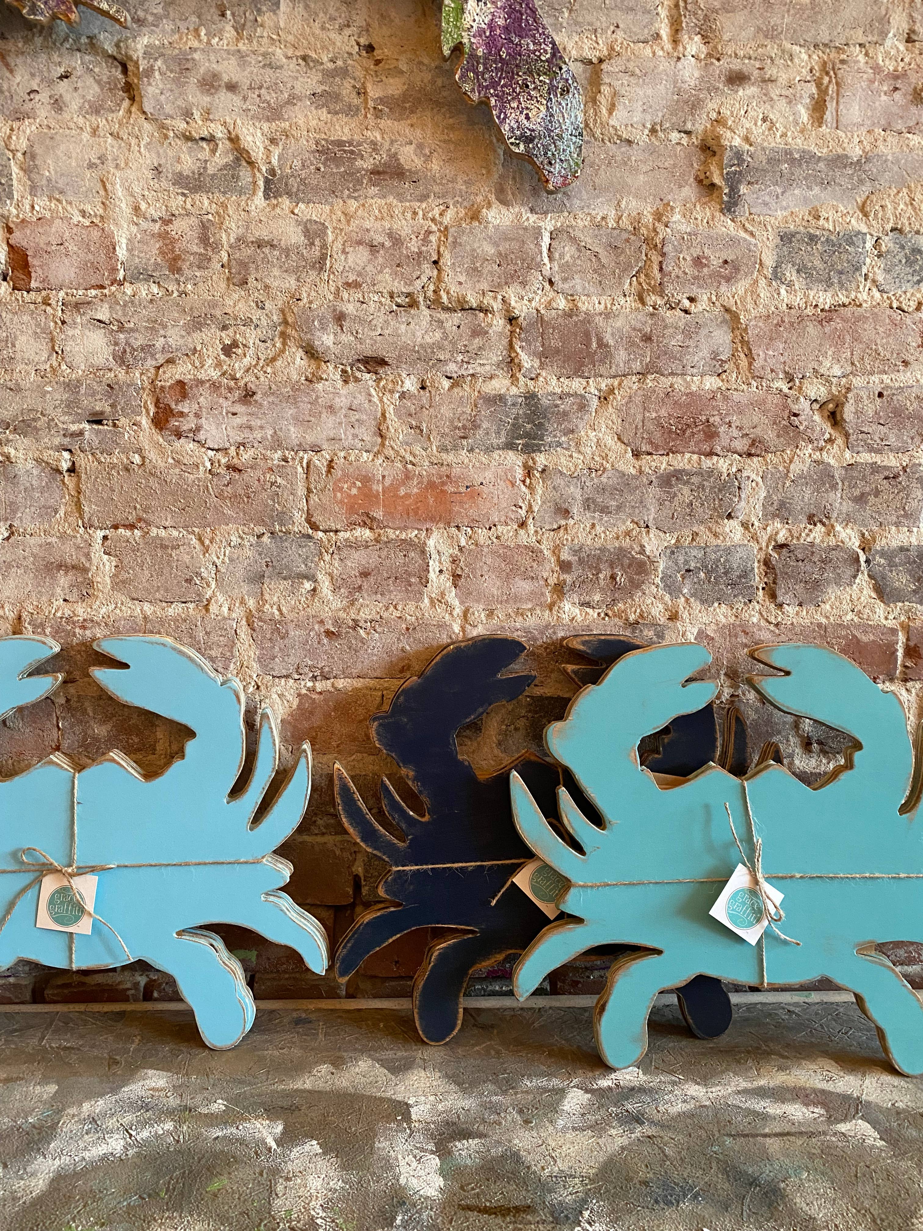 Grace Graffiti - Wholesale Placemat - Crab Placemats, Wooden, Set of 45