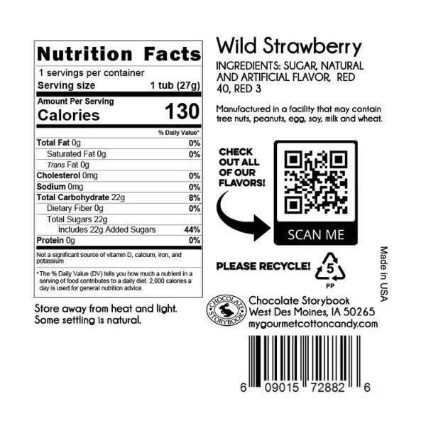 Fairy Tale Cotton Candy - Wholesale Cotton Candy - Fun Size Blue Raspberry & Wild Strawberry Cotton Candy Duo6