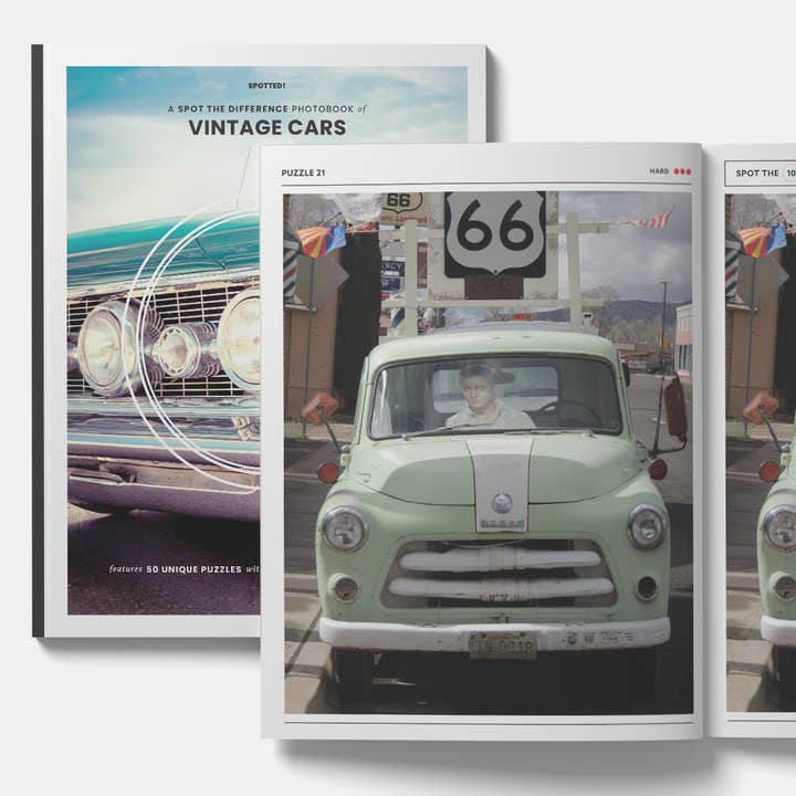 AWCO press - Wholesale Puzzle - Adult - Vintage Cars Spot the Difference Puzzles, Activity Book