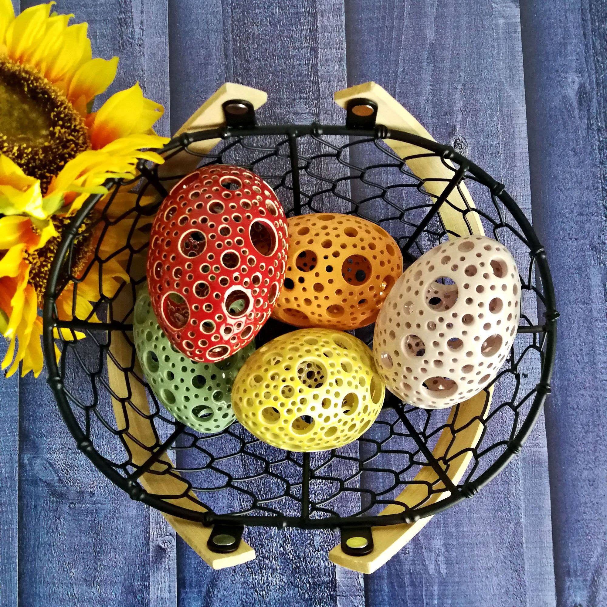 Cozy Home Ideas – wholesale Decorative tabletop object – Ceramic carved egg3