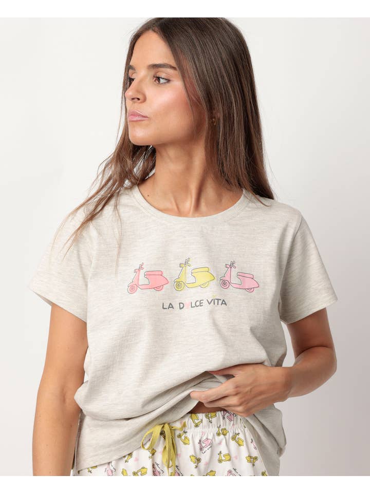 ADMAS - Wholesale Sleepwear Set - Women's - LA DOLCE VITA SHORT SLEEVES PYJAMAS3