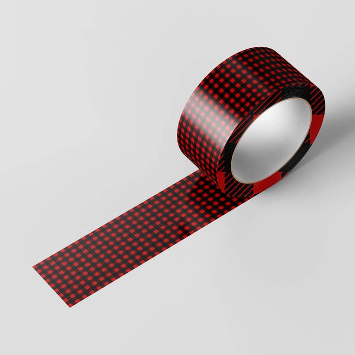 Black Buffalo Plaid Shipping Tape for wholesale by Small Biz Shipping Co