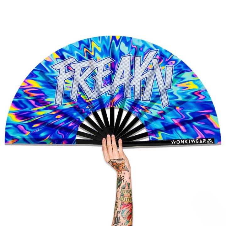 XL Festival Fan - UV Reactive, Freaky for wholesale by Wonkiwear Ltd