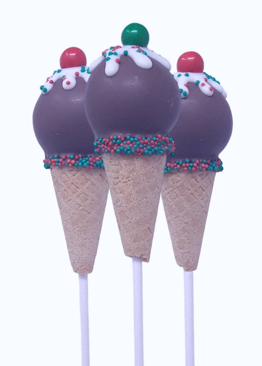 Wild Angel Treats, LLC - Wholesale Chocolate Covered Sweets - Ice Cream Cone Cake Pops - Christmas0