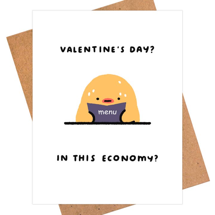 Funny Valentine’s Day Card - In This Economy? for wholesale by iej studio