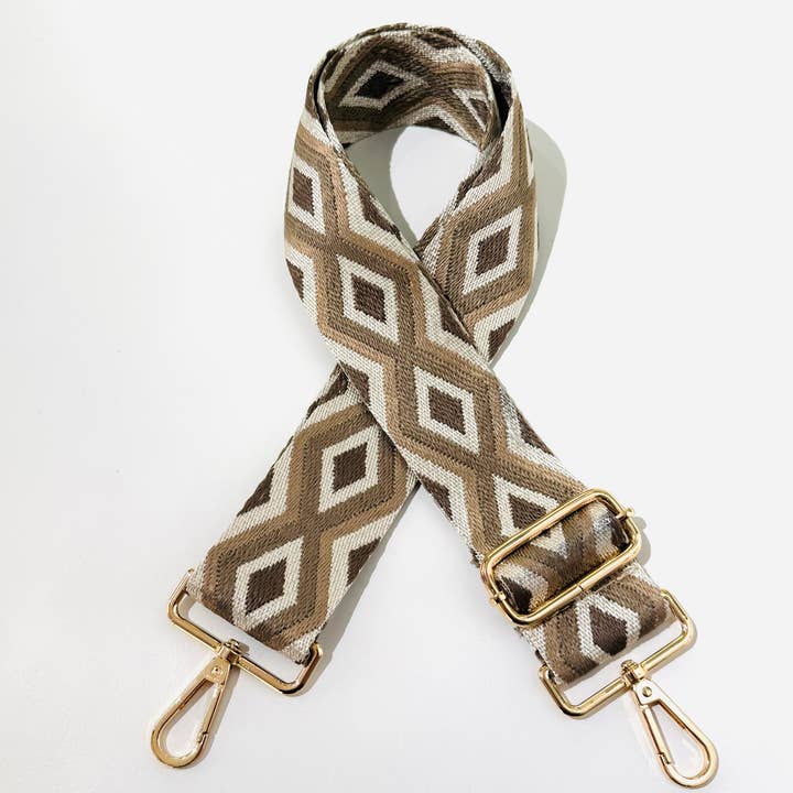 Cassette Barcelona - Wholesale Bag Strap - Women's - Cassette - Diamond Adjustable Strap Brown0