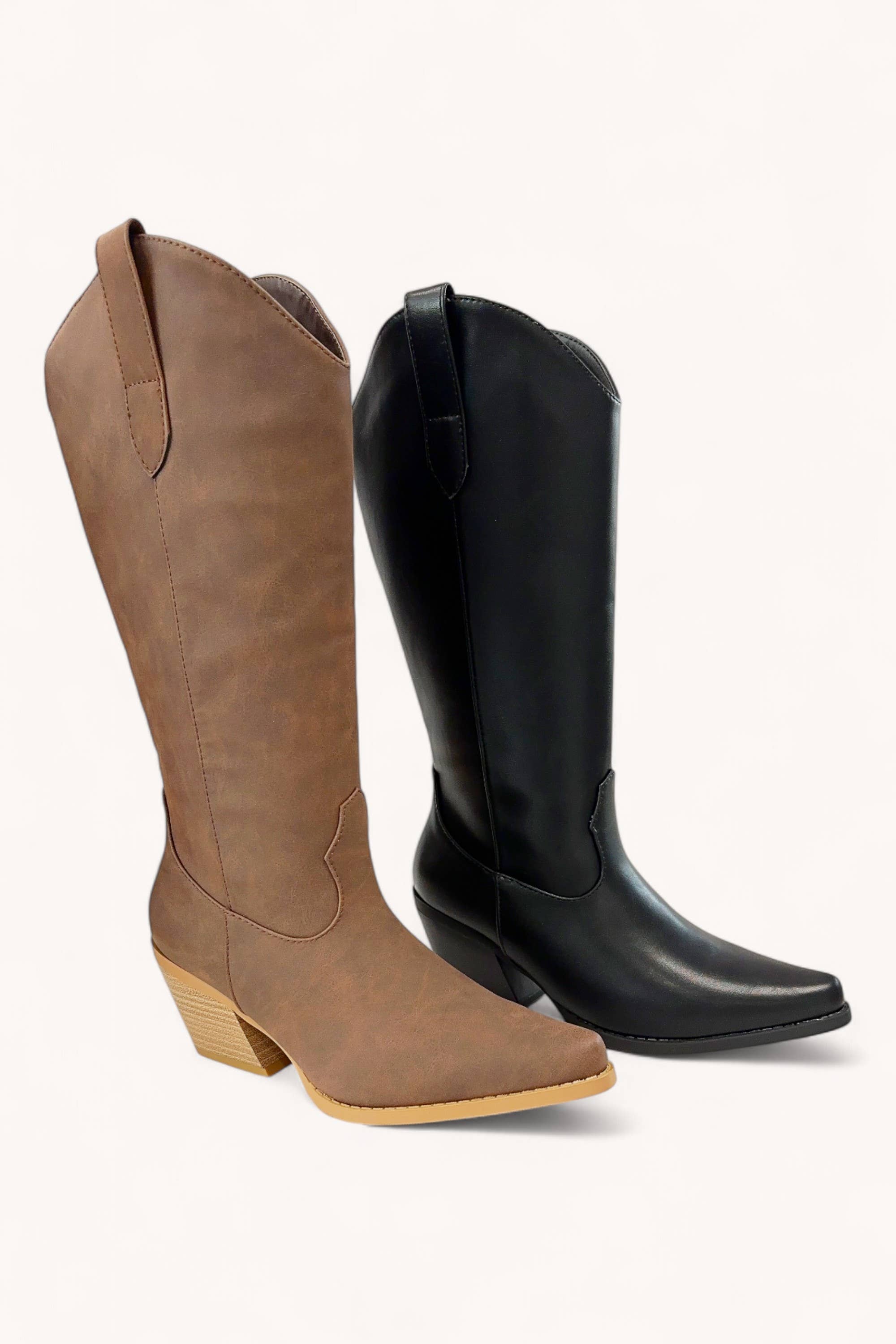 CCOCCI - Wholesale Cowboy Boots - Women's - CREEK-16 MINIMAL DESIGN WESTERN COWBOY BOOTS