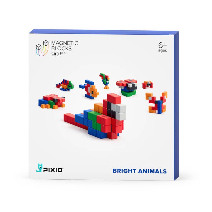 Bright Animals - 90 pcs Magnetic Block Set for wholesale by PIXIO