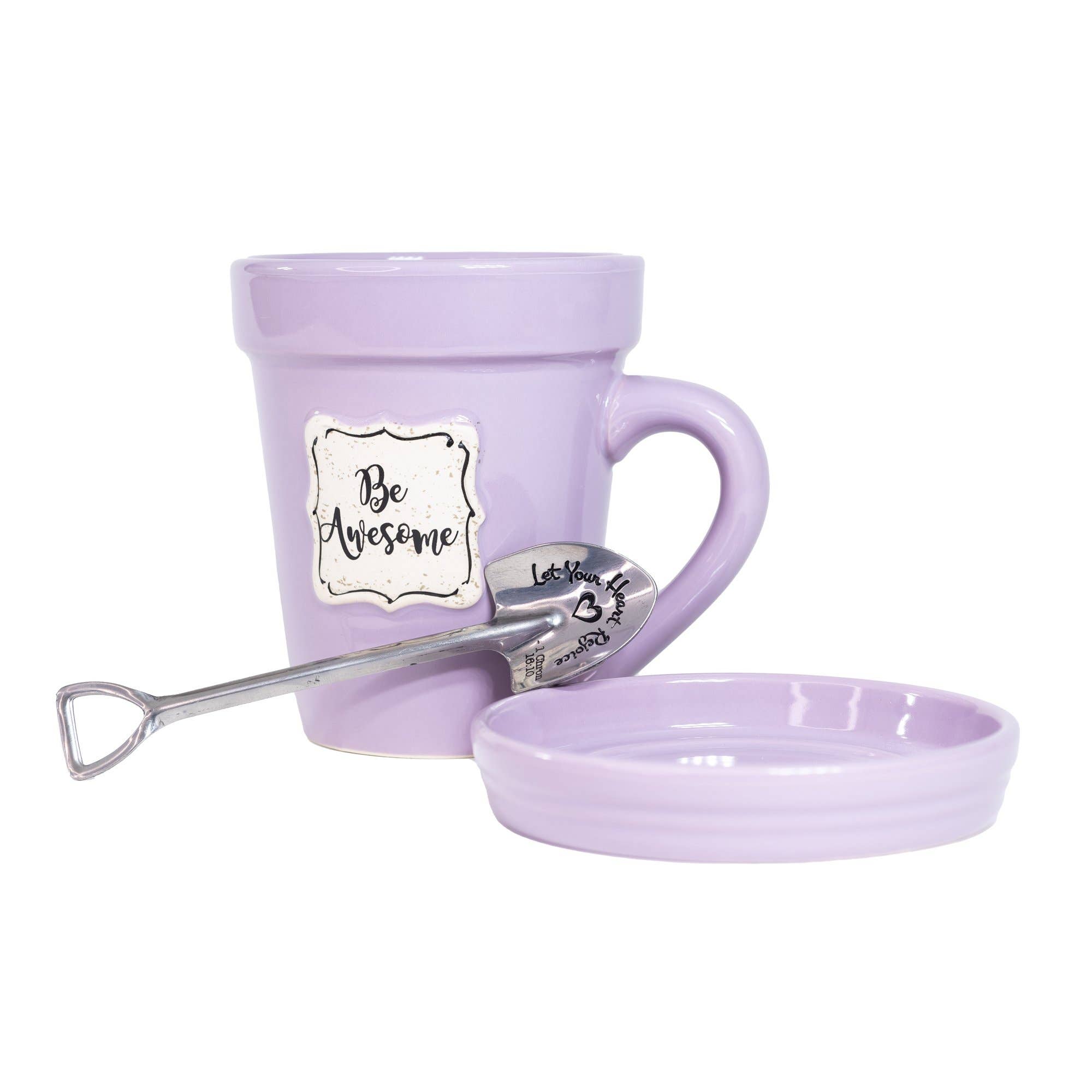 Divinity Boutique - Wholesale Coffee Mug - Lilac Flower Pot Mug w/Scripture - Be Awesome3