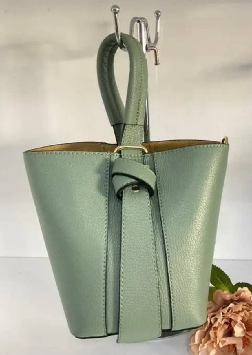 JIJOU CAPRI - Wholesale Top Handle Bag - Women's - STBIBI Leather Bucket Bag & Pouch JIJOU CAPRI3