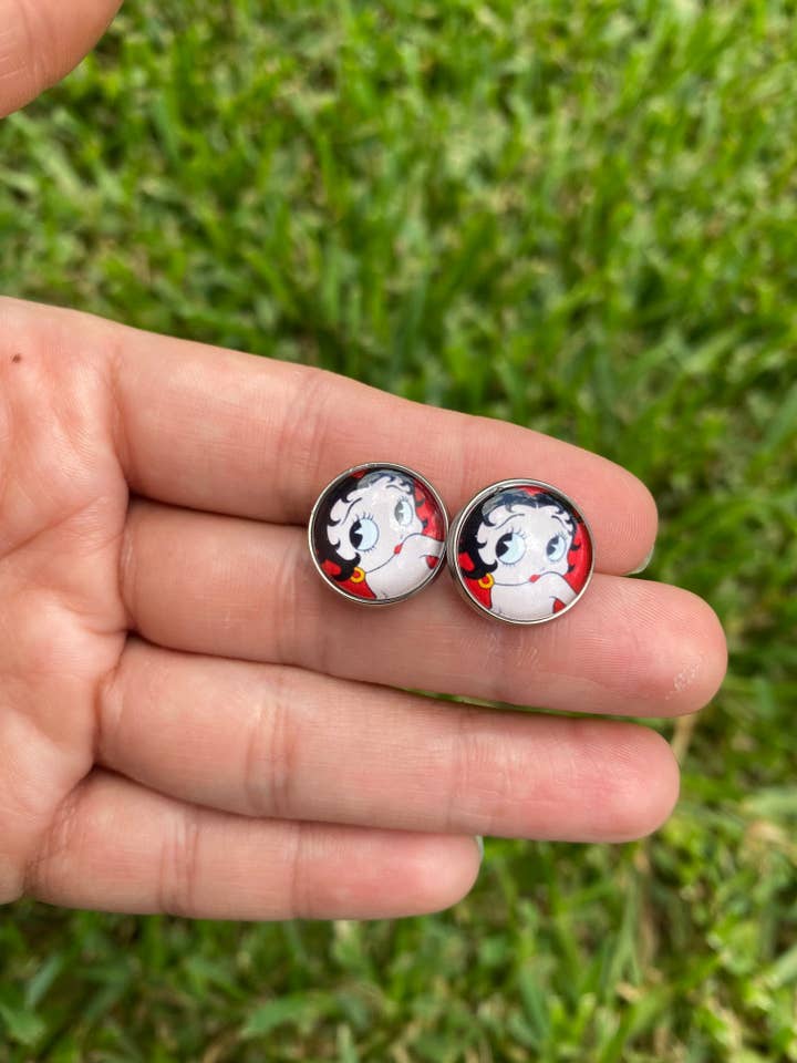 Betty Boop Stud Earrings for wholesale by Made Brite Creations