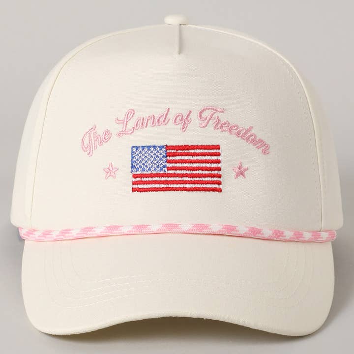 Fashion City - Wholesale Trucker Hat - Unisex - The Land of Freedom Flag Embroidered Trucker Hat