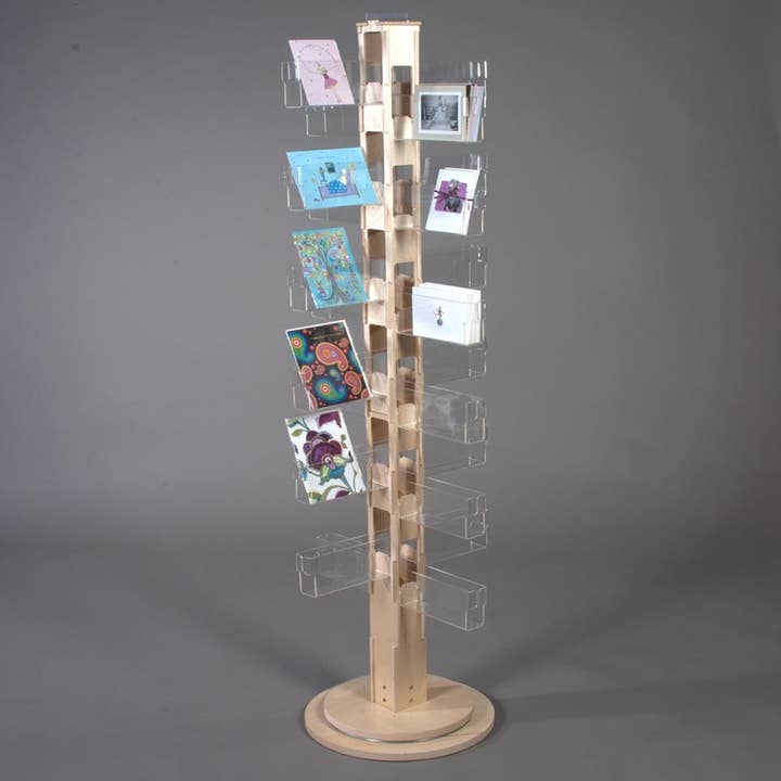 48 lomme lykønskningskort spinner* (inkl. 48 pakker kort) for engroshandel hos Wordy Bird Cards