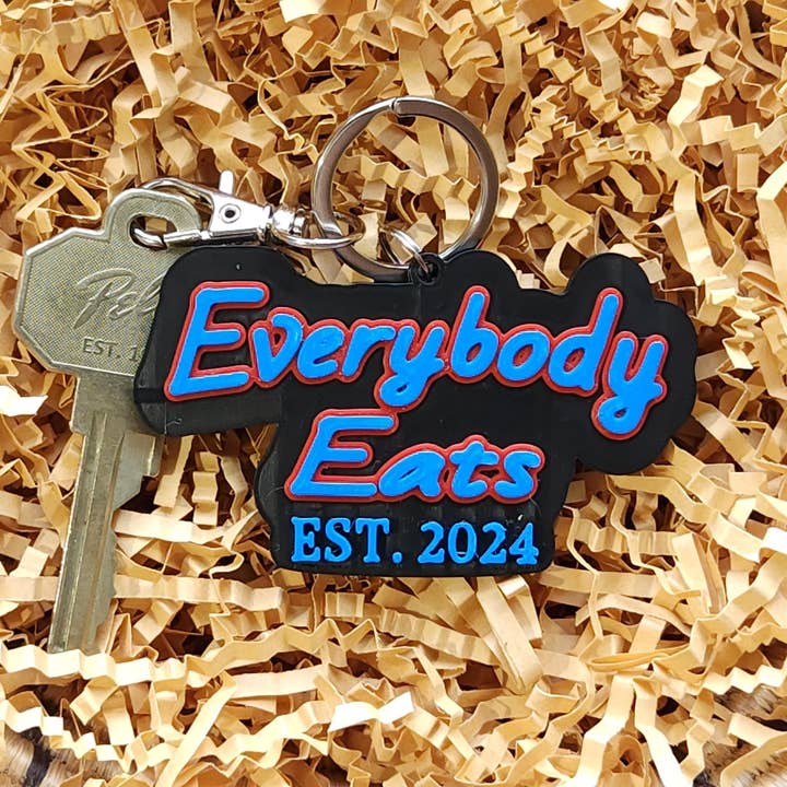 ModoWorks - Wholesale Keychain - Unisex - Everybody Eats Est 2024 Keychain3