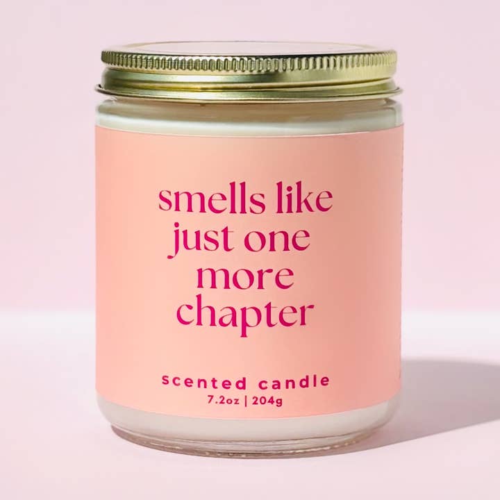 Smells Like Just One More Chapter | Fall Bookish Candle for wholesale by Free Ethos
